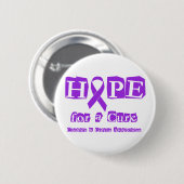 Hoffnung für eine Heilung für Crohns u. Kolitis Button (Vorne & Hinten)