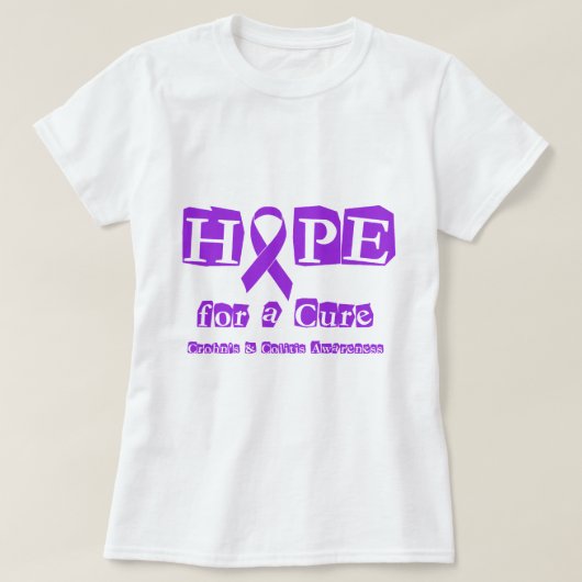 Hoffnung für eine Heilung für Crohns u. Kolitis T-Shirt (Design vorne)