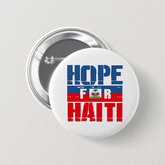 Hoffnung für Haiti Button (Vorne & Hinten)