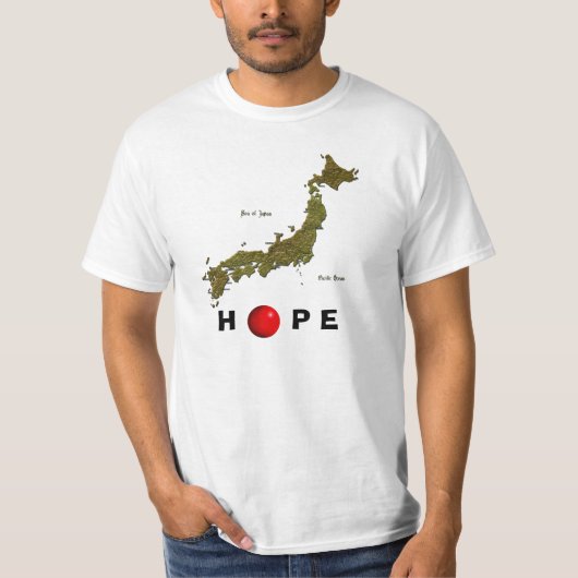 HOFFNUNG für JAPAN Shirt zur Erdbebenhilfe (Vorderseite)