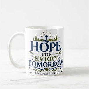 Hoffnung für jeden Morgen Devotionszitat Kaffeetasse
