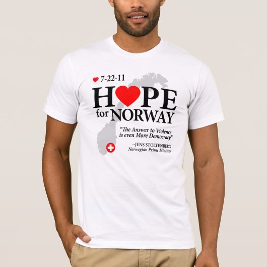 Hoffnung für Norwegen T-Shirt (Vorderseite)