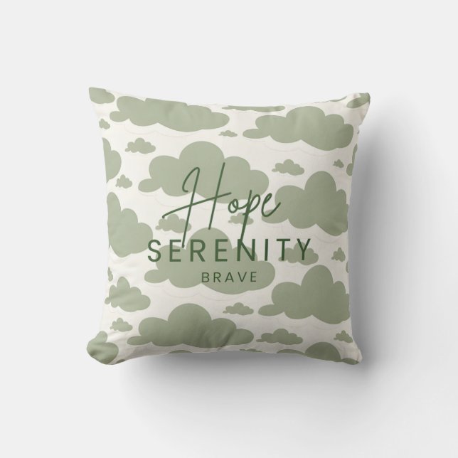 Hoffnung ・ Gelassenheit ・ Brave Inspiration Throw  Kissen (Vorderseite)
