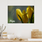 Hoffnung - Gelbe Tulip Blume Poster (Küche)
