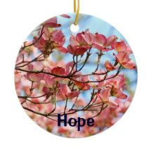 Hoffnung Geschenke hängen Ornamente Rosa Dogwood B
