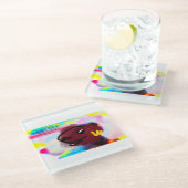 Hoffnung Glasuntersetzer (Schrägansicht)