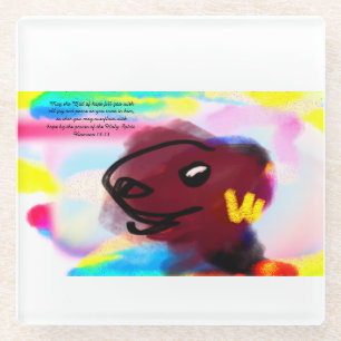 Hoffnung Glasuntersetzer