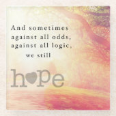 Hoffnung Glasuntersetzer (Vorderseite)