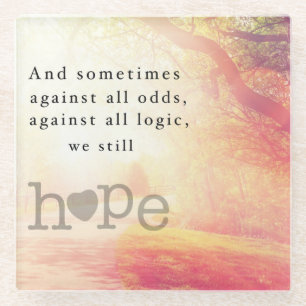 Hoffnung Glasuntersetzer