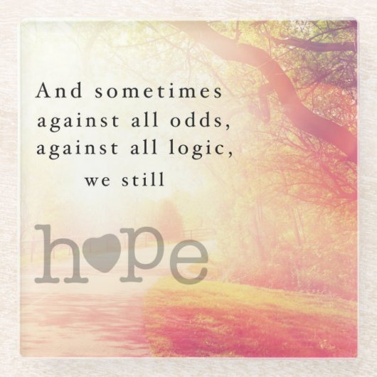 Hoffnung Glasuntersetzer (Vorderseite)