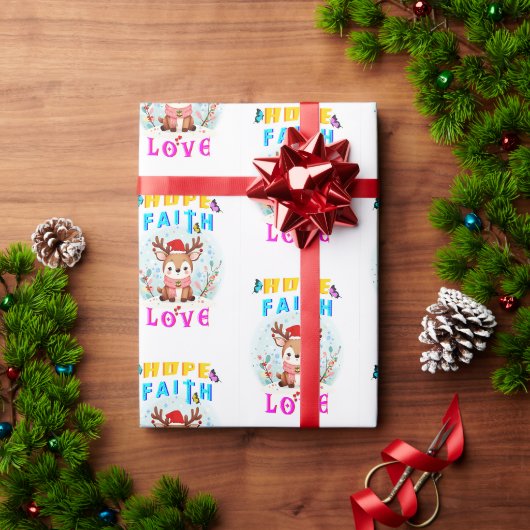 Hoffnung Glaube Liebe Geschenkpapier (Feiertagsgeschenk)