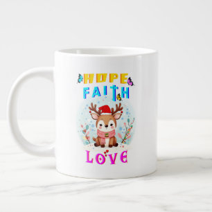 Hoffnung Glaube Liebe Jumbo-Tasse
