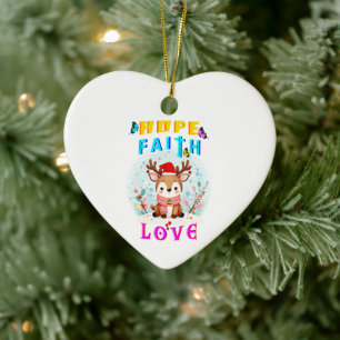 Hoffnung Glaube Liebe Keramik Ornament