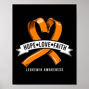Hoffnung Glaube Liebe Leukämie Blutkrebs Bewusstse Poster