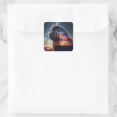 Hoffnung Glaube Liebe Newf Quadratischer Aufkleber (Tasche)