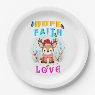 Hoffnung Glaube Liebe Pappteller