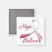 Hoffnung glauben Kopf und Nackenkrebs Magnet (Vorderseite/Rückseite)