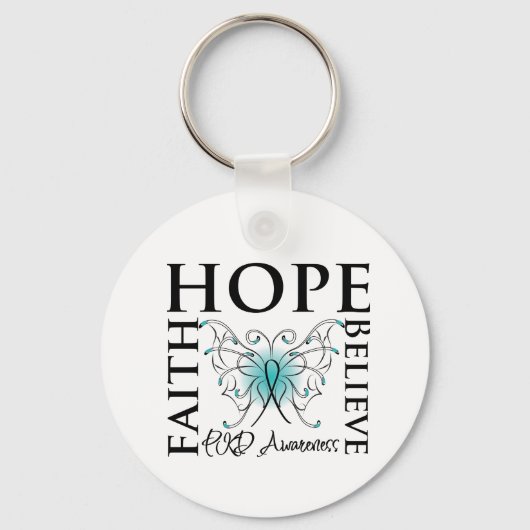 Hoffnung Glauben - polyzystische Nierenerkrankung Schlüsselanhänger (Vorderseite)