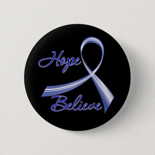 Hoffnung glaubt Colon Cancer Button (Vorderseite)