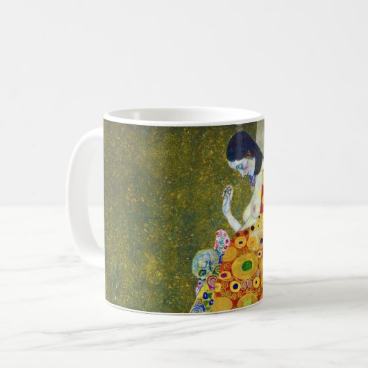 Hoffnung, Gustav Klimt Kaffeetasse (Vorderseite Links)