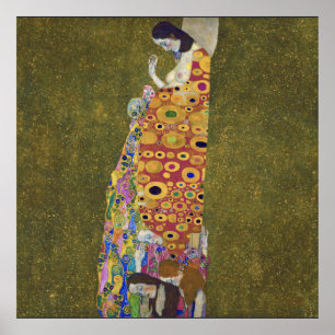 Hoffnung, Gustav Klimt Poster