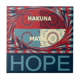 Hoffnung Hakunamatata Liebe Inspirierende Kantige Fliese