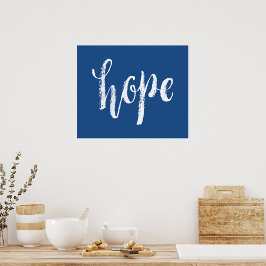 Hoffnung - Handschrift Typografie-Design Poster (Küche)