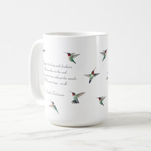 Hoffnung Hummingbird Kaffeetasse (Vorderseite Links)