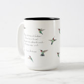Hoffnung Hummingbird Zweifarbige Tasse (Vorderseite Links)