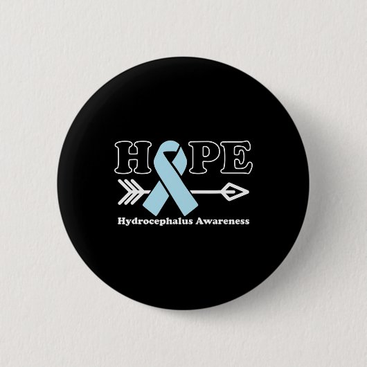 Hoffnung - Hydrocephalus Awareness Light Blue Ribb Button (Vorderseite)
