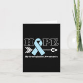 Hoffnung - Hydrocephalus Awareness Light Blue Ribb Karte (Vorderseite)