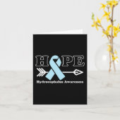 Hoffnung - Hydrocephalus Awareness Light Blue Ribb Karte (Gelbe Blume)
