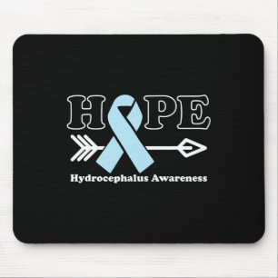 Hoffnung - Hydrocephalus Awareness Light Blue Ribb Mousepad