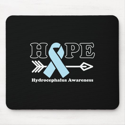 Hoffnung - Hydrocephalus Awareness Light Blue Ribb Mousepad (Vorne)