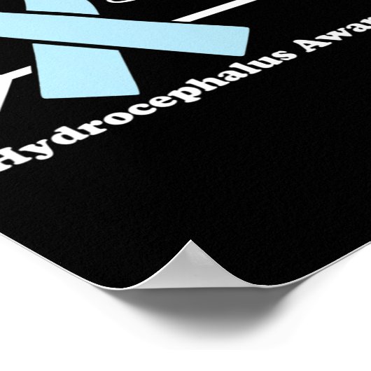 Hoffnung - Hydrocephalus Awareness Light Blue Ribb Poster (Ecke)