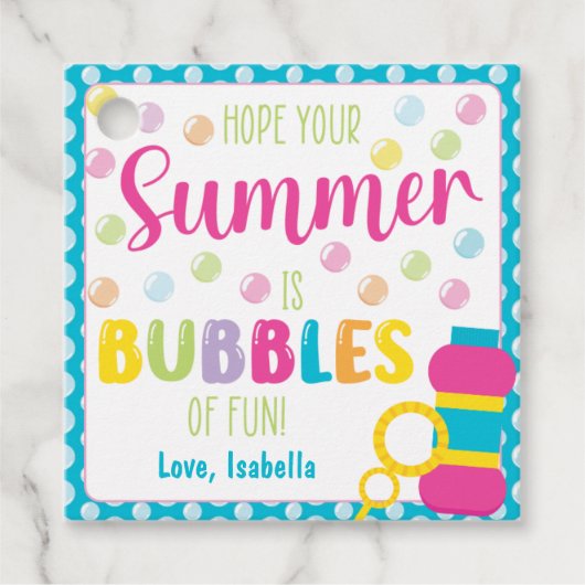 Hoffnung Ihr Sommer ist voller Spaß Geschenkanhänger (Vorderseite)