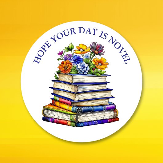 Hoffnung Ihr Tag ist neu | Blumentag Runder Aufkleber