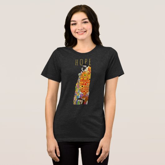 Hoffnung II: Klimts Kunst auf weichem Tri-Blend-T- Tri-Blend Shirt (Vorderseite voll)