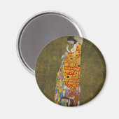 Hoffnung II von Gustav Klimt, Vintager Jugendstil Magnet (Vorderseite/Rückseite)