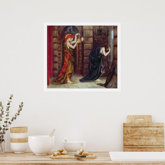 Hoffnung im Gefängnis der Verzweiflung (Öl auf Lei Poster (Küche)