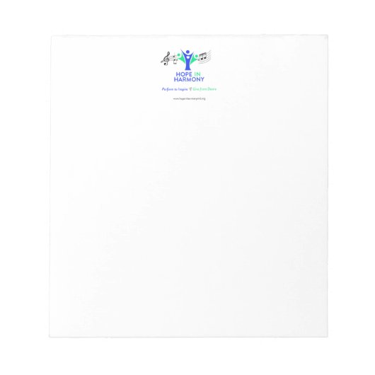 Hoffnung im harmonischen Notepad Notizblock (Vorderseite)