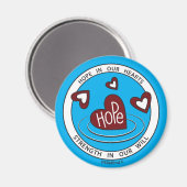 Hoffnung im Herzen 1_Round Magnet 2.25" (Vorderseite/Rückseite)