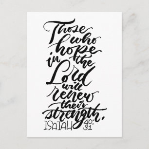 Hoffnung im Lord Brush Script Postkarte