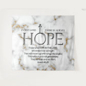 Hoffnung im Lord Scripture Verse: Isaiah 40:31 Wandteppich (Vorderseite (Horizontal))