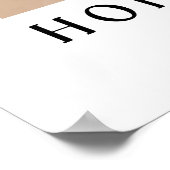 Hoffnung in arabischer Kalligrafie Boho Style Wall Poster (Ecke)