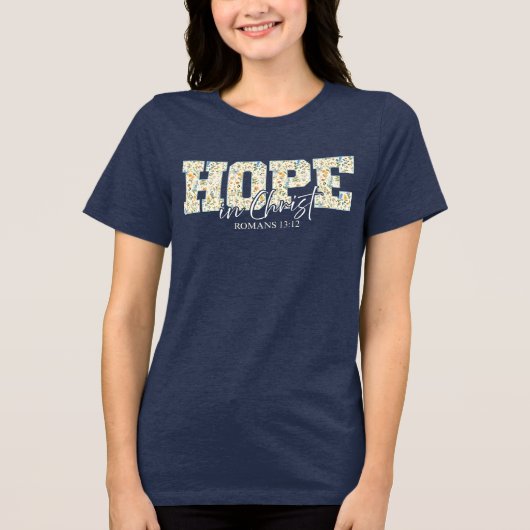 Hoffnung in Christus - Shirt der Blumenbibel (Vorderseite)