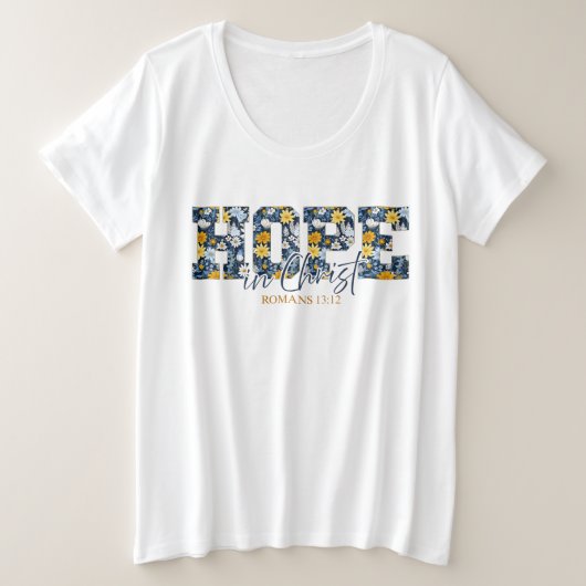 Hoffnung in Christus - Shirt der Blumenbibel (Design vorne)