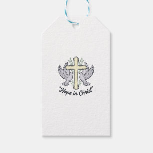 Hoffnung in Christus Taube Kreuz Vintage Christlic Geschenkanhänger
