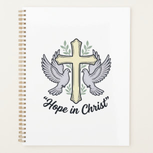 Hoffnung in Christus Taube Kreuz Vintage Christlic Planer