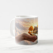 Hoffnung in der Hand Fantasy-Landschaftsposter Kaffeetasse (Vorderseite Links)